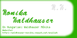 monika waldhauser business card